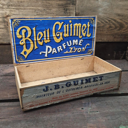 Rare boîte ancienne « Outremer Guimet » – Cylindres marqués