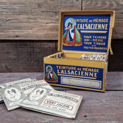 Box of "L'Alsacienne - Yellow Green" dye (15 sachets)