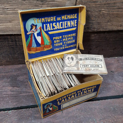 Box of "L'Alsacienne - Yellow Green" dye (15 sachets)