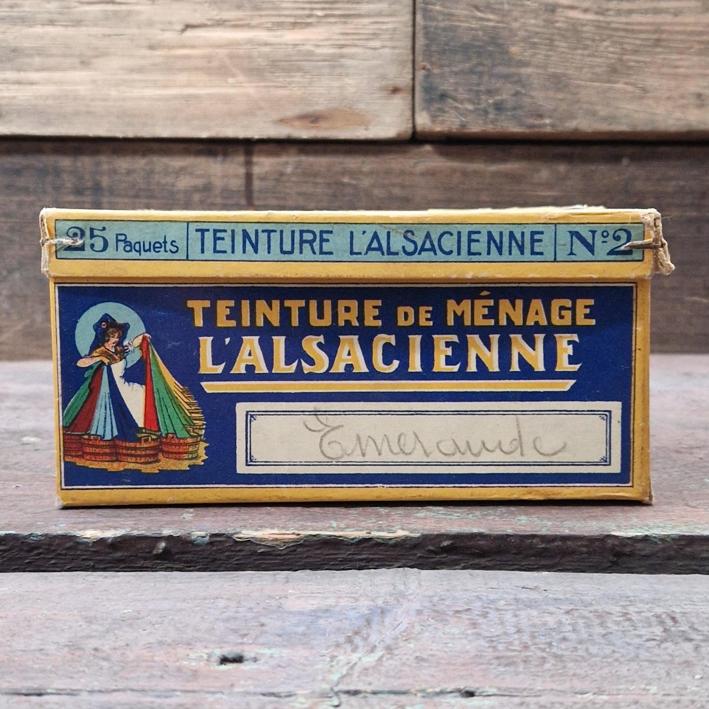 Box of "L'Alsacienne - Yellow Green" dye (15 sachets)