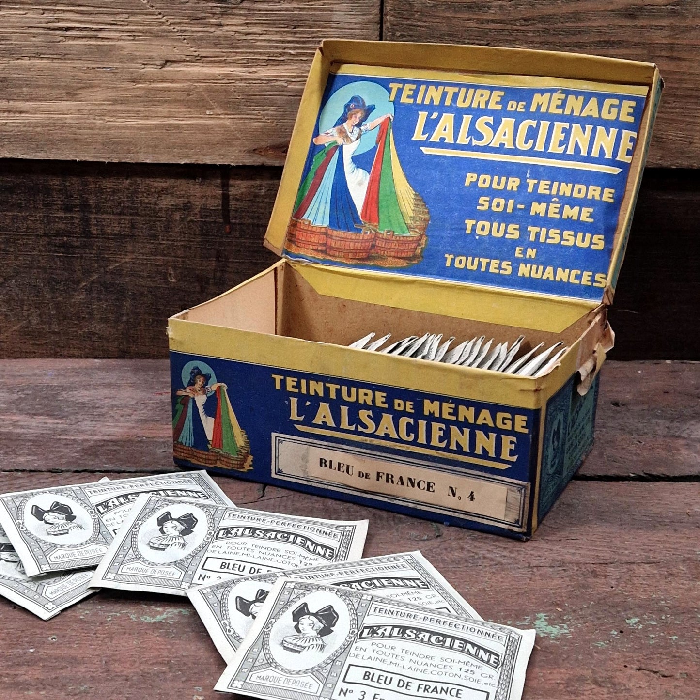 Boite de teinture « L’Alsacienne - Bleu de France » x25 sachets