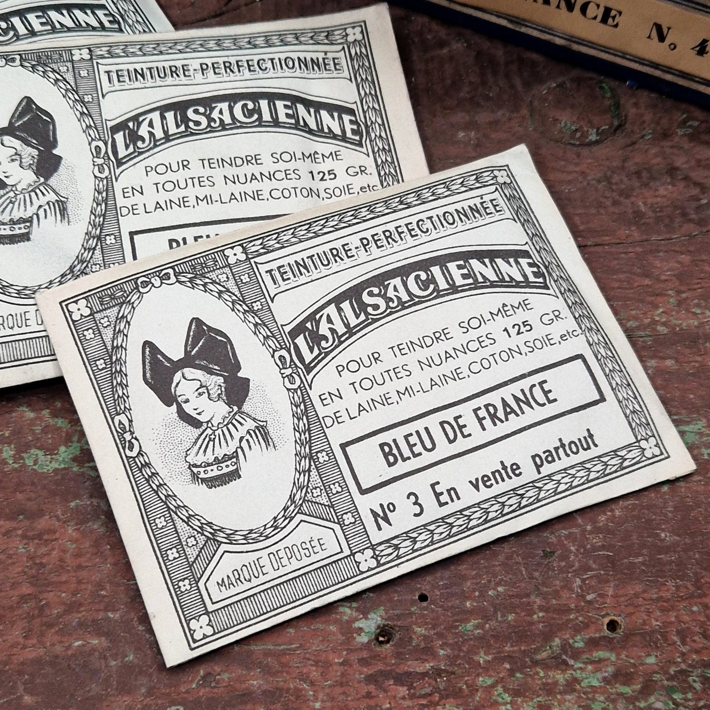 Boite de teinture « L’Alsacienne - Bleu de France » x25 sachets