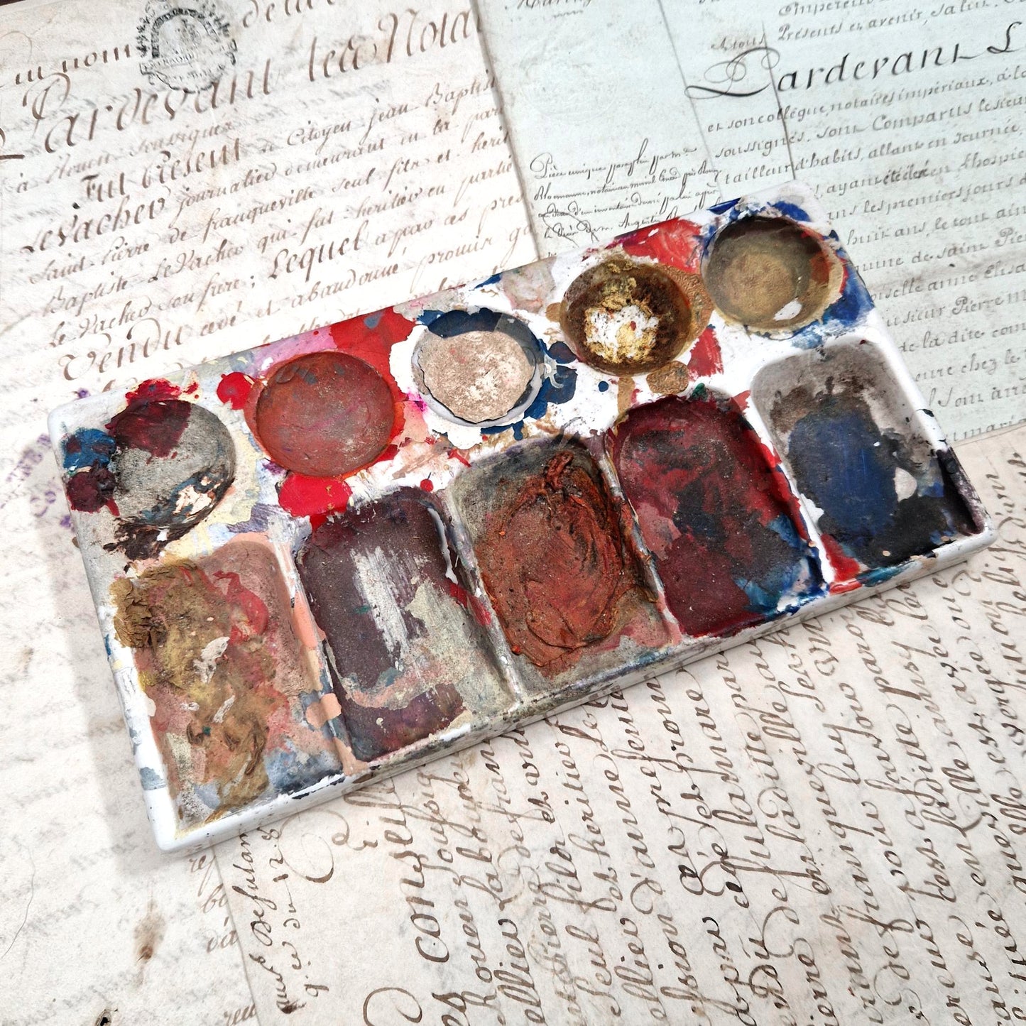 Porcelain painter's palette - J. Rowney, England