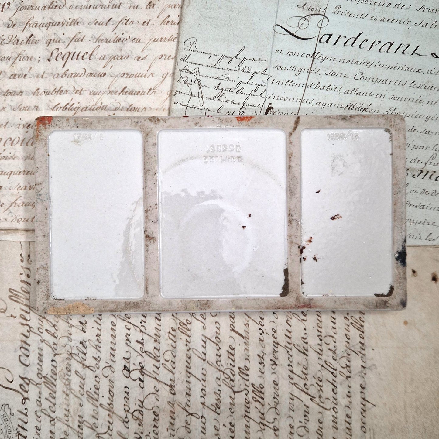 Porcelain painter's palette - J. Rowney, England