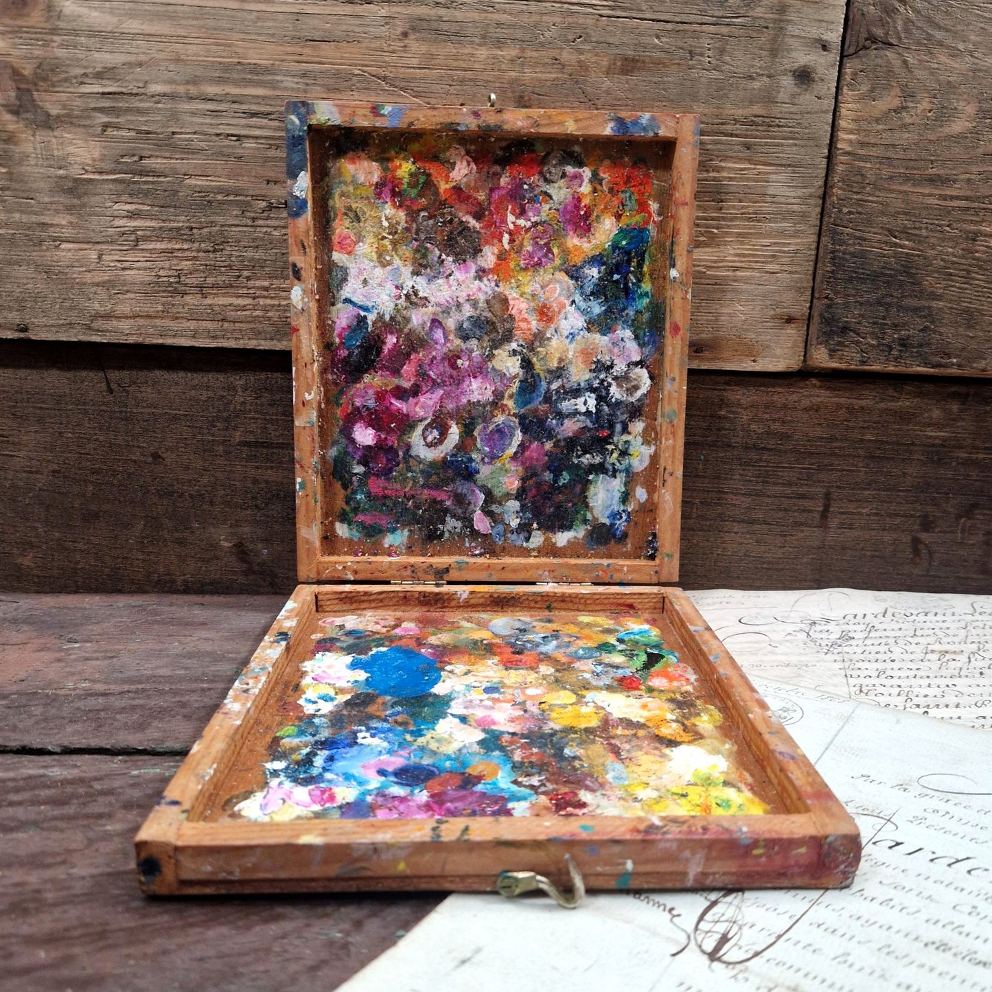 Wooden artist's box - Mixing palette
