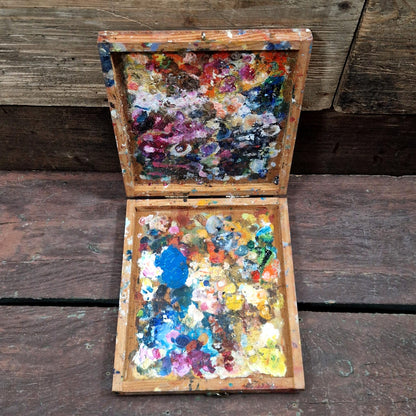 Wooden artist's box - Mixing palette