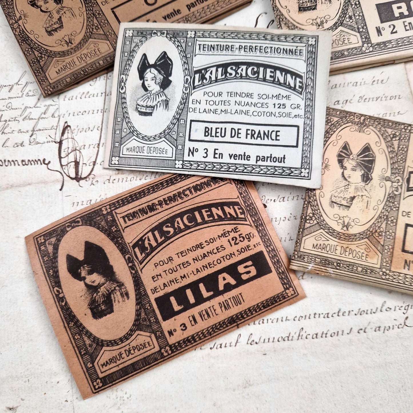 Lot de 5 sachets de teinture différentes "L’Alsacienne"