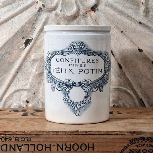Pot à confiture  « Félix Potin » - Badonviller, Teinte Bleue