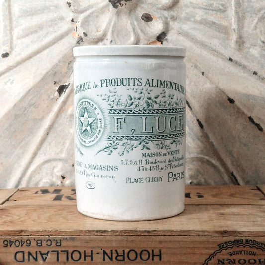Rare pot à confitures  « F. LUCE » - K&G , format XL