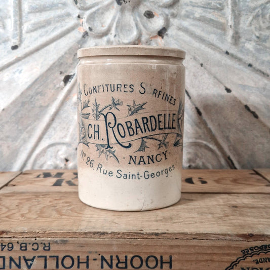 Vintage ceramic jam jar "CH Robardelle"