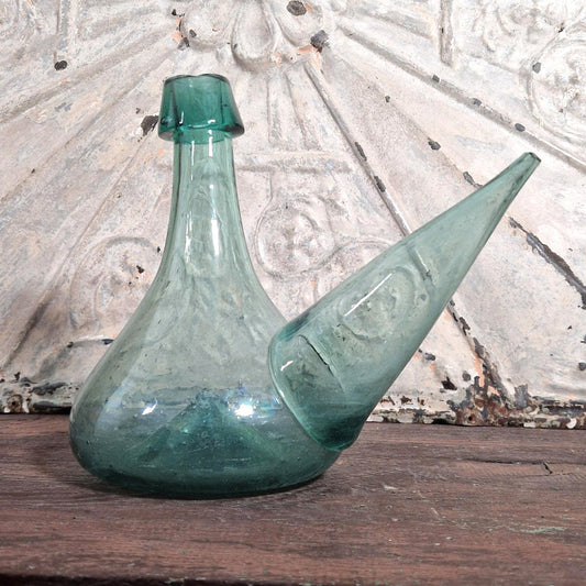 Antique blown glass carafe - Porron type, circa 1900
