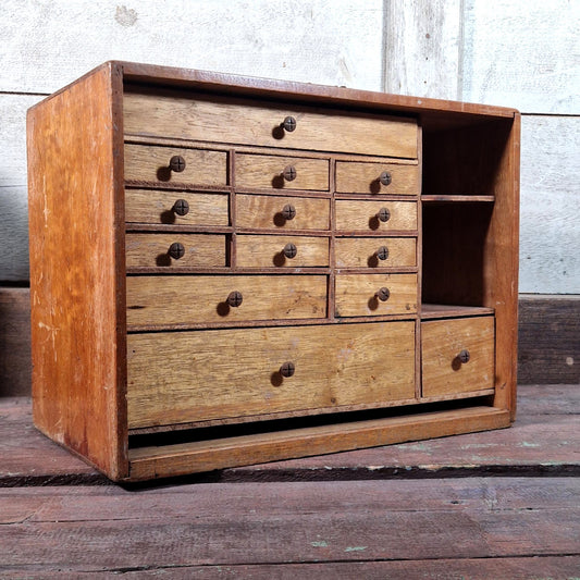 Antique dentist's cabinet/layette - 14 drawers