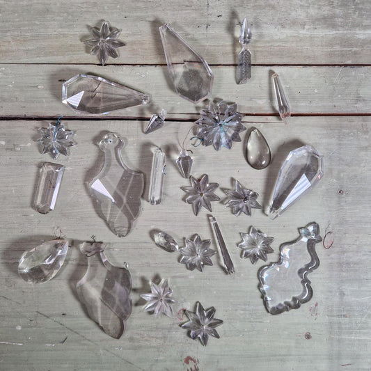 Set of 25 glass pendants (second choice)