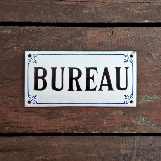 Pretty antique enamel sign "Office"