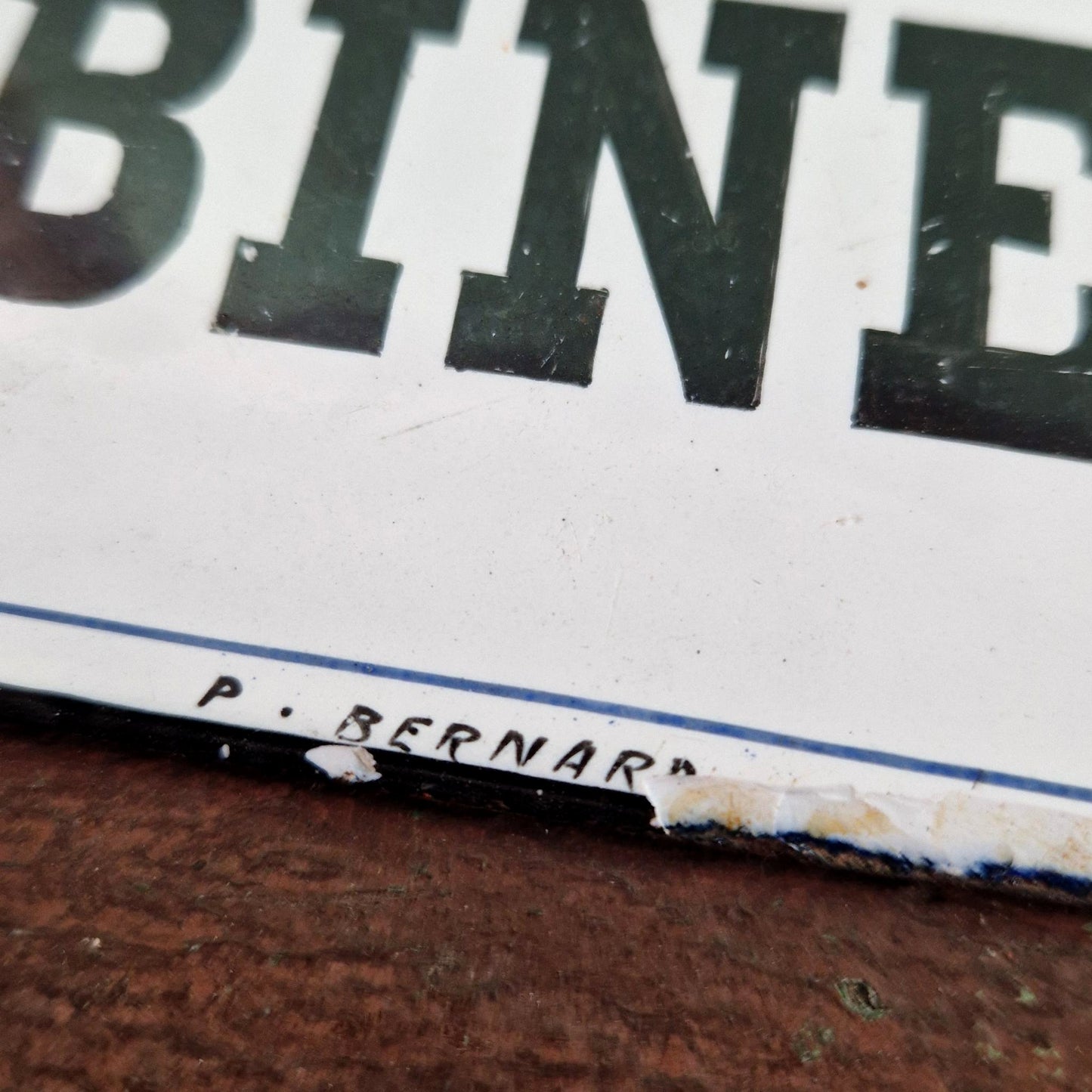 Old enamel sign "CABINET"