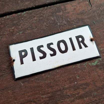 Rare enamel sign "PISSOIR"