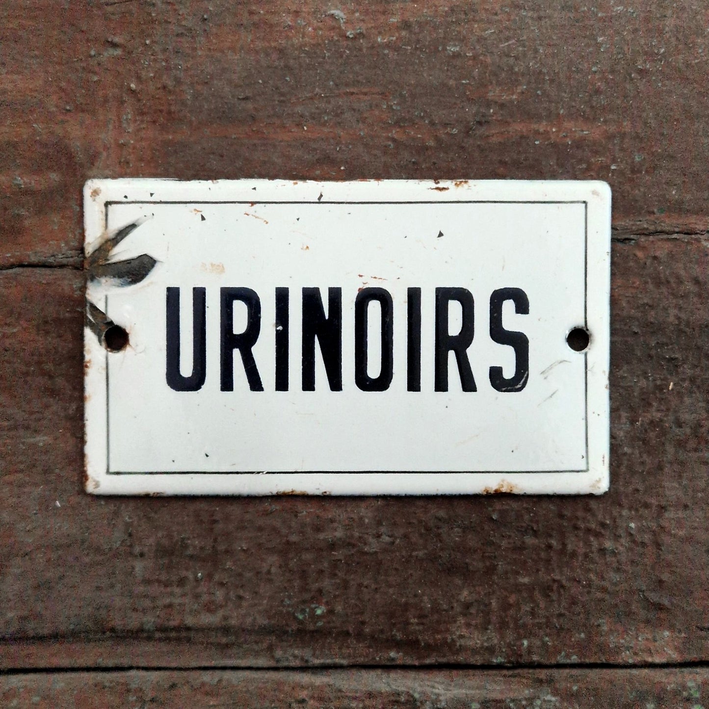 Plaque émaillée d'utilité « Urinoirs »
