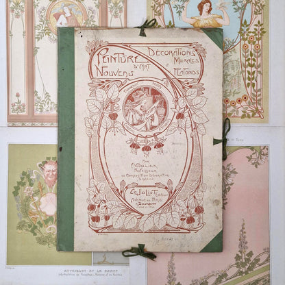 Recueil décoratif « Peinture d’art nouveau », par E. Mulier - Vers 1900