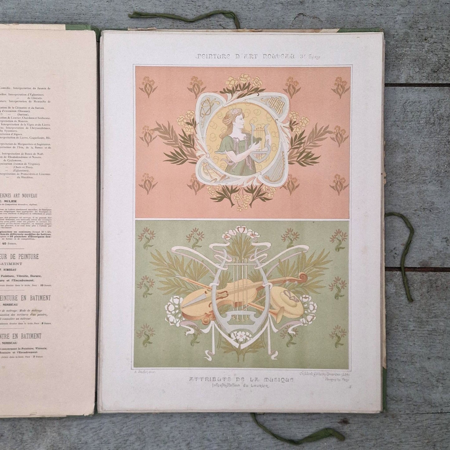 Recueil décoratif « Peinture d’art nouveau », par E. Mulier - Vers 1900