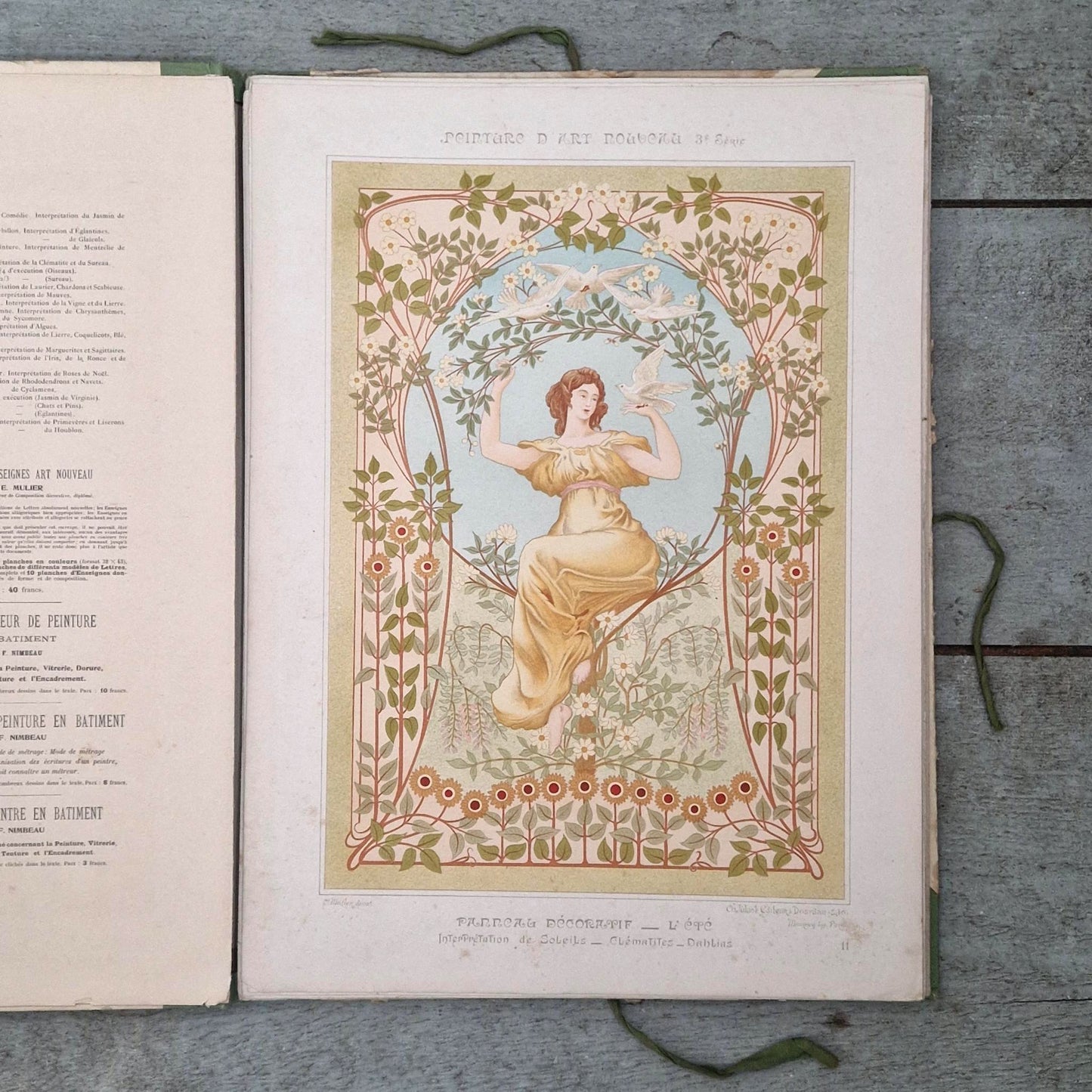 Recueil décoratif « Peinture d’art nouveau », par E. Mulier - Vers 1900