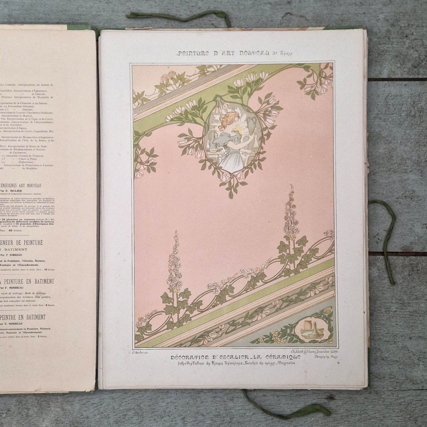 Recueil décoratif « Peinture d’art nouveau », par E. Mulier - Vers 1900