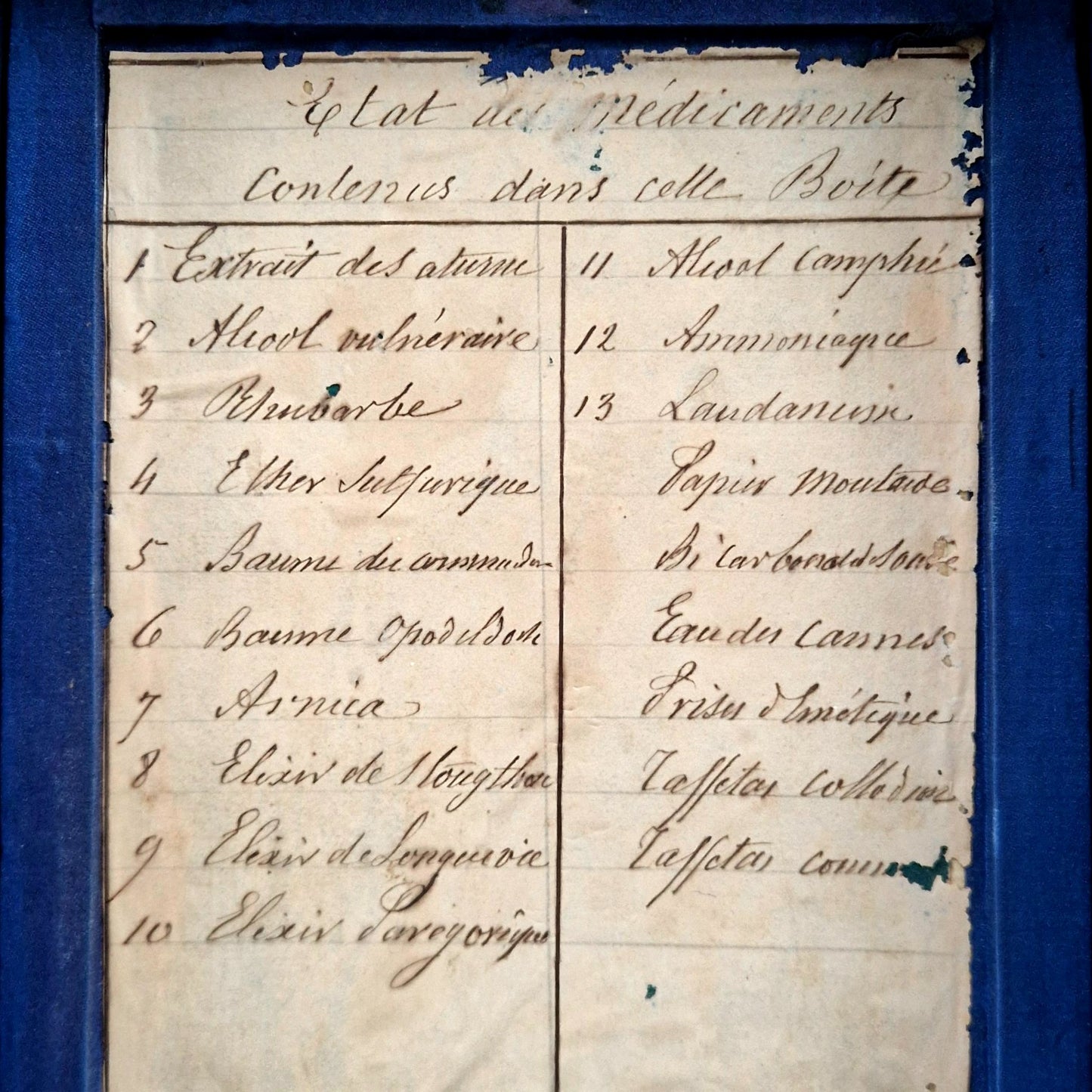 Coffret d'apothicaire ancien - Flacons de Remèdes XIXe