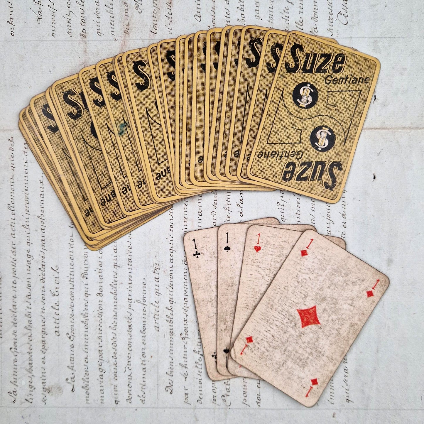 Jeu de cartes publicitaire ancien « SUZE »