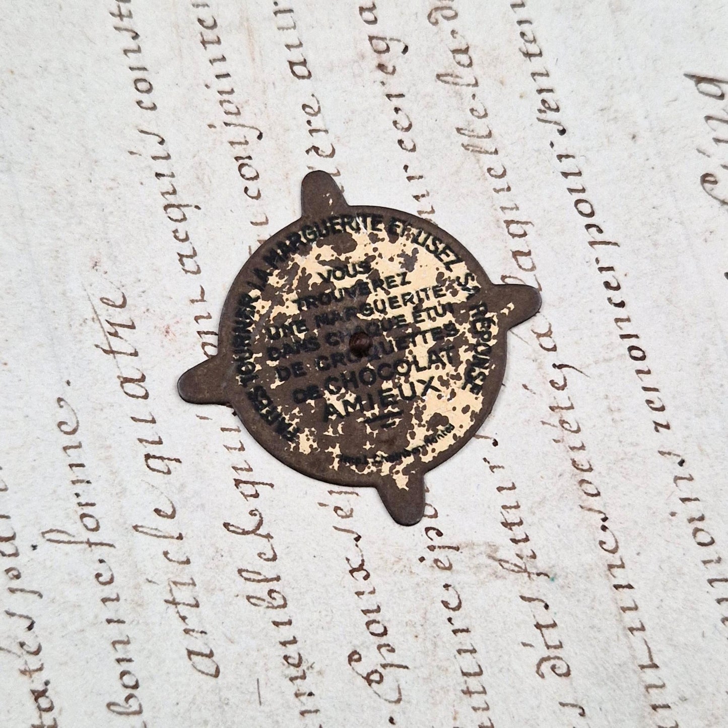 Ancienne toupie de comptoir « Chocolat AMIEUX »