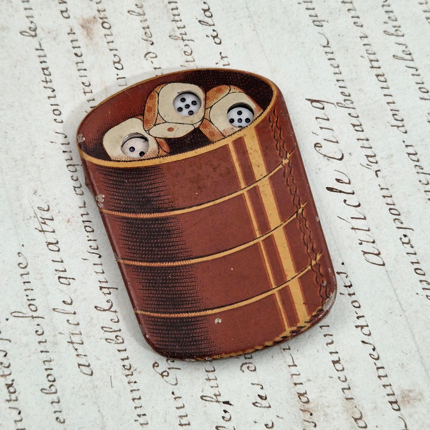 Jeu de 421 de poche en tôle lithographiée