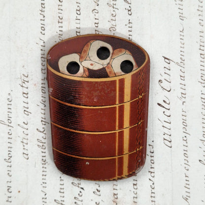 Jeu de 421 de poche en tôle lithographiée