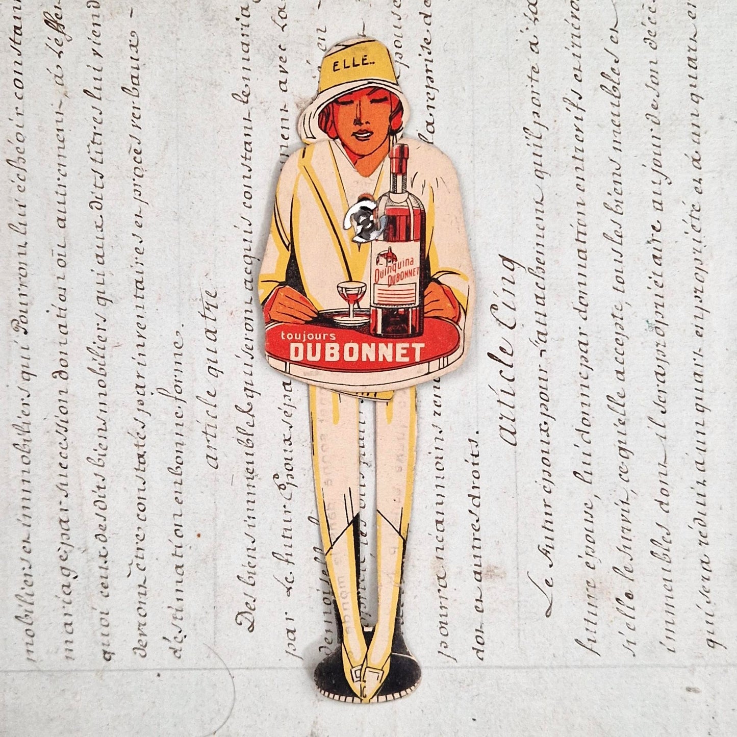 Rare publicité à système ancienne «  Dubonnet - Lui / Elle »