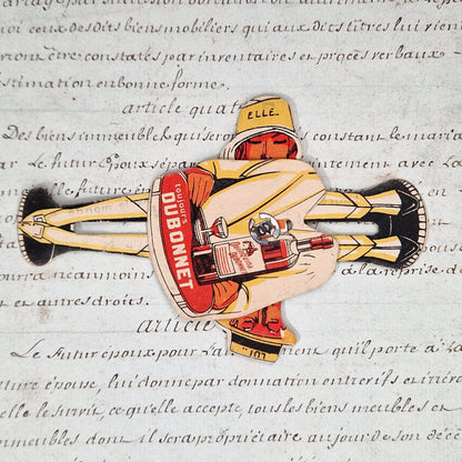 Rare publicité à système ancienne «  Dubonnet - Lui / Elle »