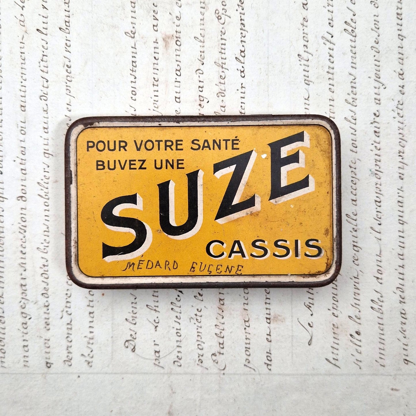 Boîte en tôle lithographiée « SUZE », Vers 1930