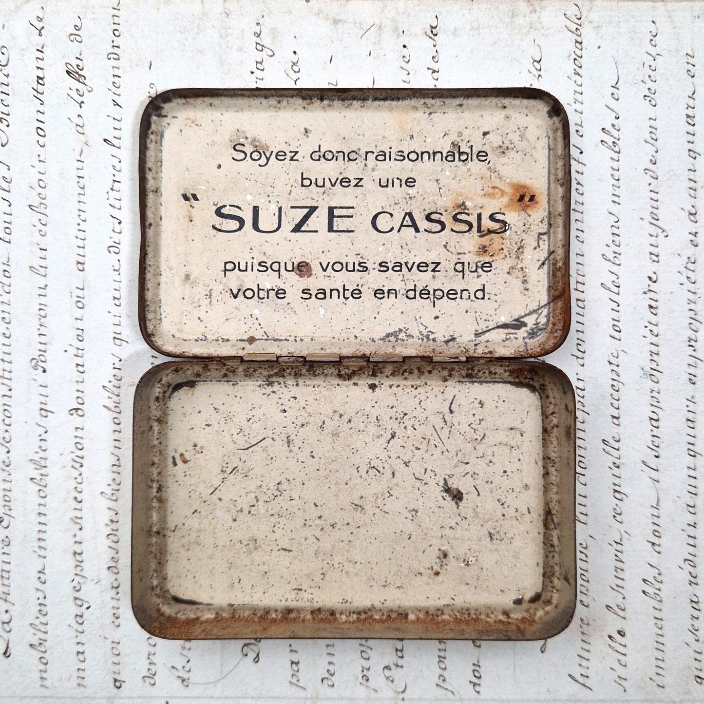 Boîte en tôle lithographiée « SUZE », Vers 1930