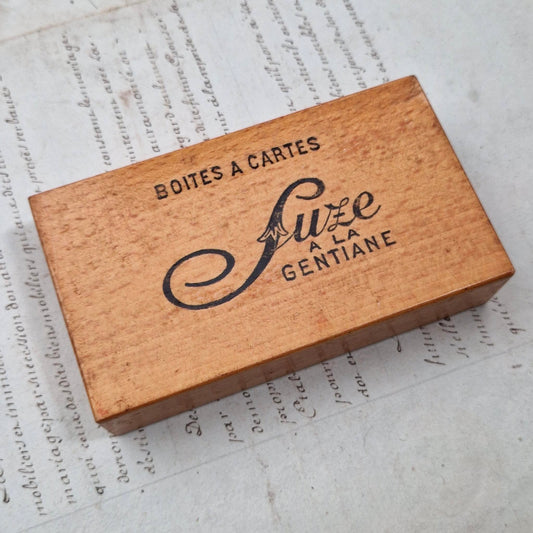 Boîte « SUZE à la Gentiane »,  boîte à cartes en bois
