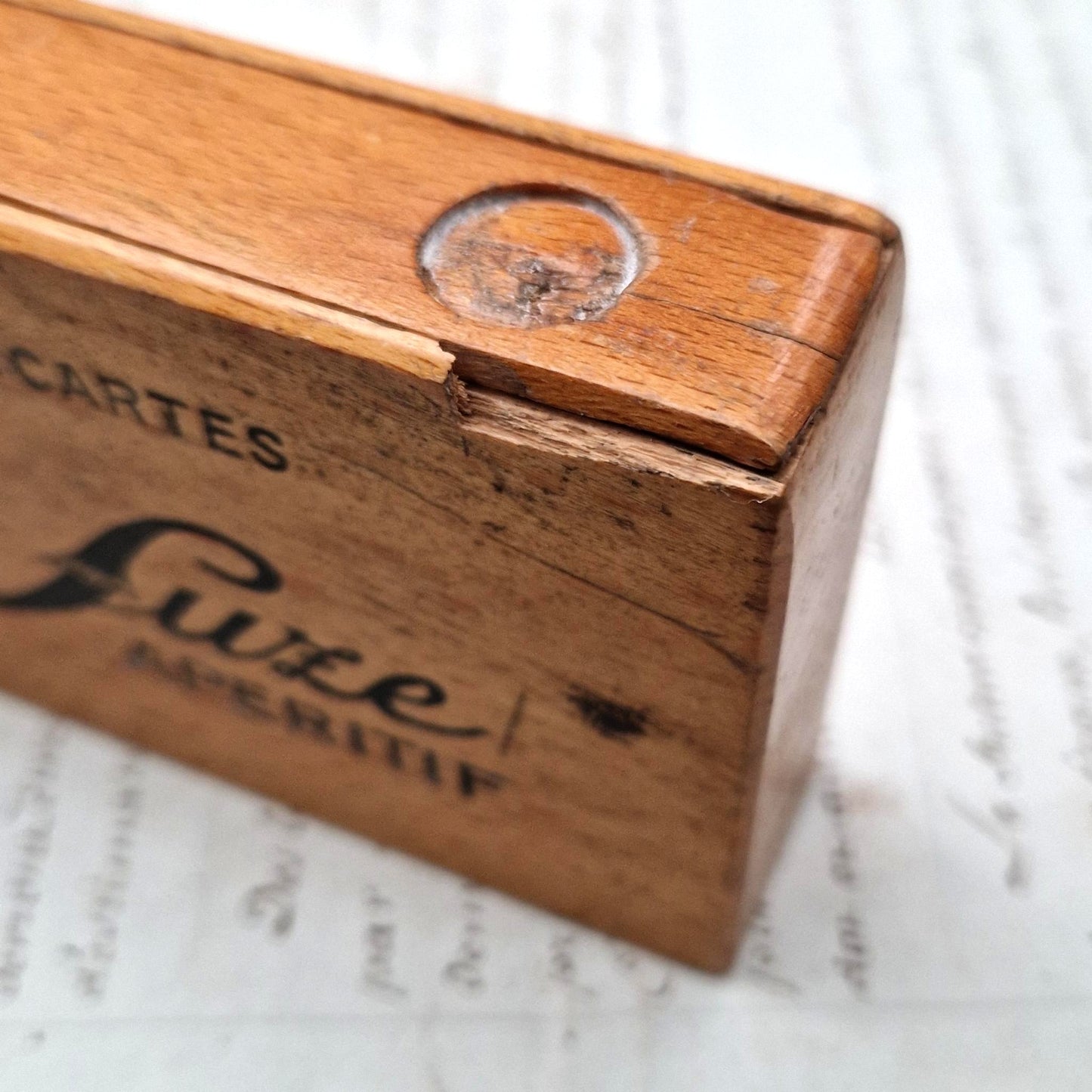 Boîte publicitaire « SUZE Apéritif » - boîte à cartes en bois