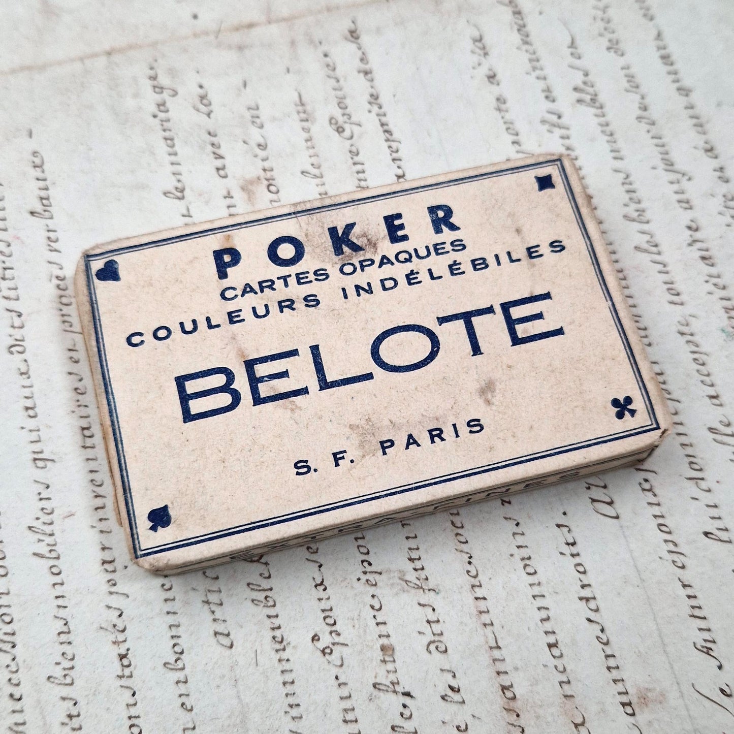 Jeu de cartes ancien scellé « POKER - BELOTE »