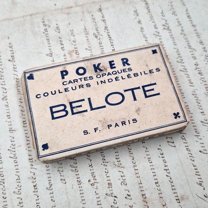 Jeu de cartes ancien scellé « POKER - BELOTE »
