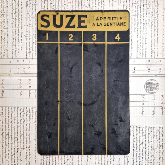 Ardoise publicitaire « SUZE, Apéritif à la Gentiane »