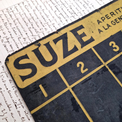 Ardoise publicitaire « SUZE, Apéritif à la Gentiane »