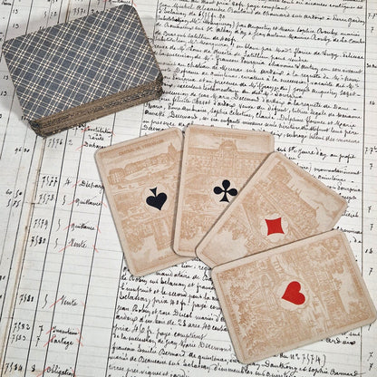 Jeu de cartes ancien « Vues de Paris », Circa 1900