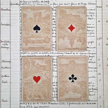 Jeu de cartes ancien « Vues de Paris », Circa 1900