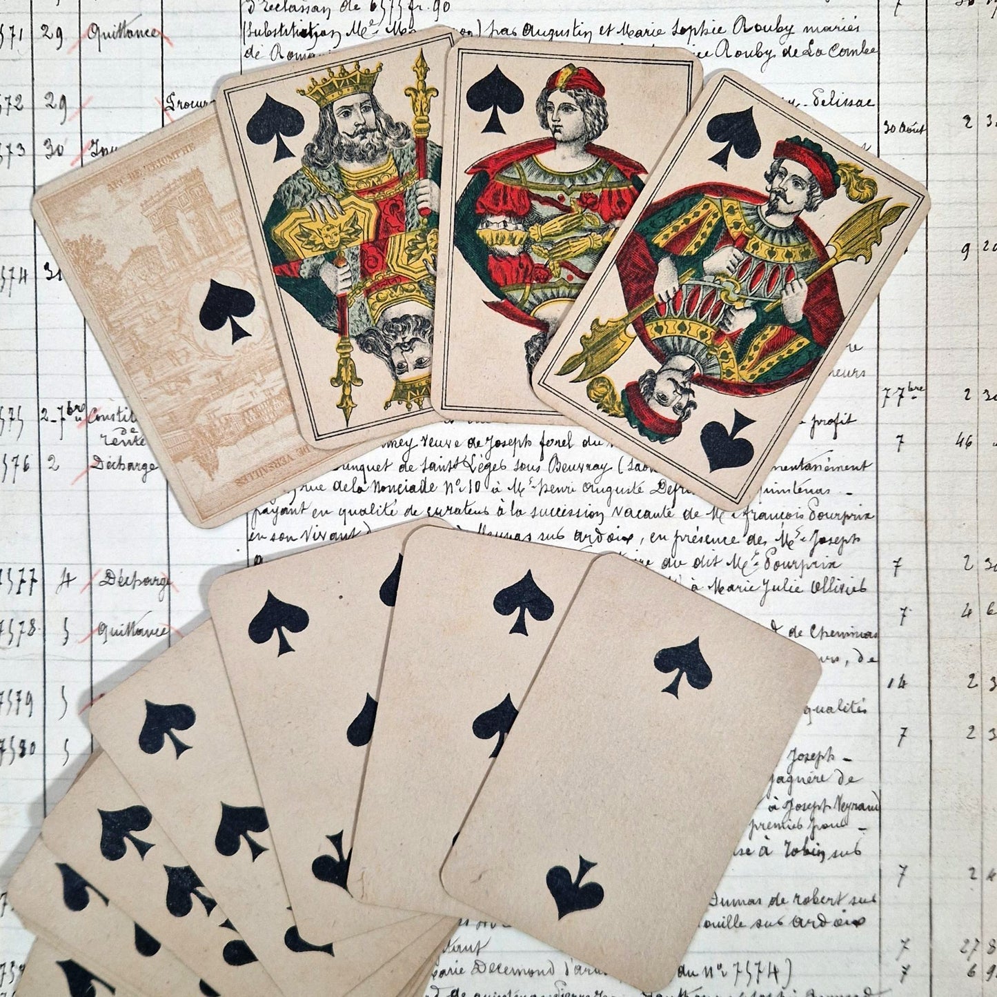 Jeu de cartes ancien « Vues de Paris », Circa 1900