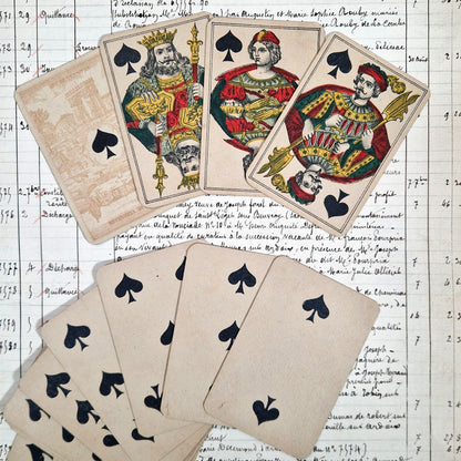 Jeu de cartes ancien « Vues de Paris », Circa 1900