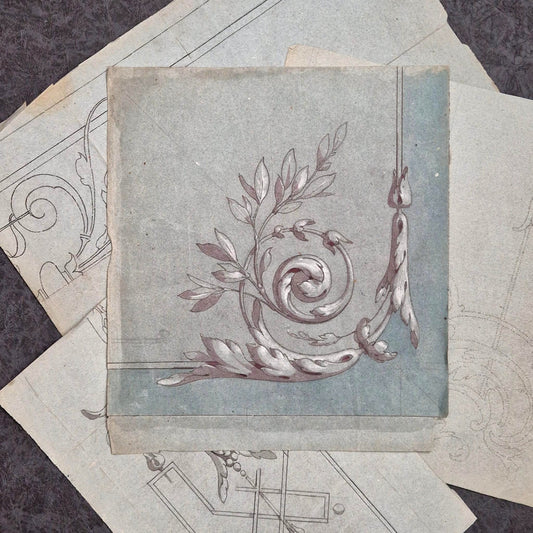 4 decorative workshop clichés "ornamental" - 19th century