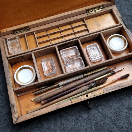Antique artist's box "Painter / decorator" - Late 19th century
