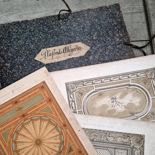 Vintage portfolio/folder "Ceilings - Allegories"