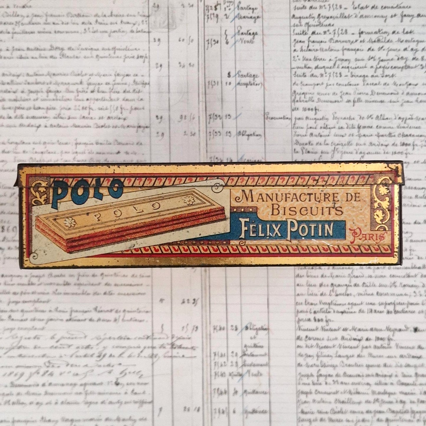 Vintage advertising box "Polo - Félix Potin"