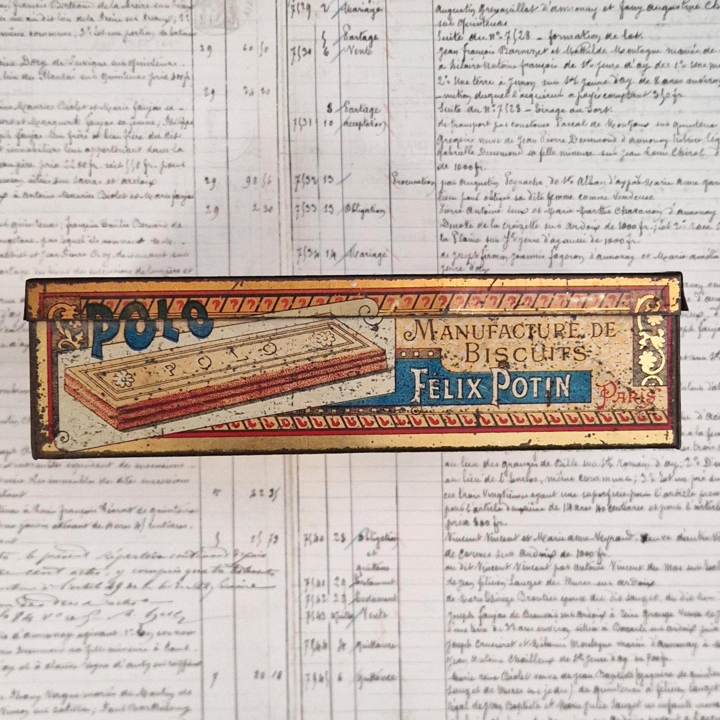 Vintage advertising box "Polo - Félix Potin"