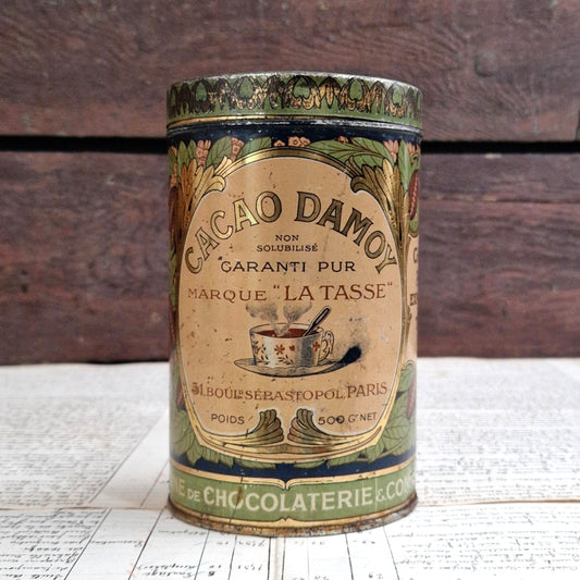 Rare cocoa tin "Cacao Damoy", Circa 1915